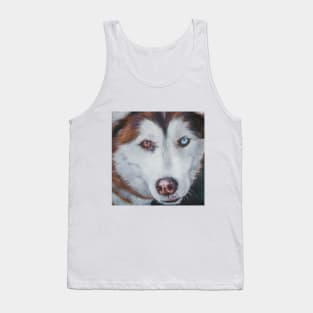 Siberian Husky Fine Art Painting Tank Top